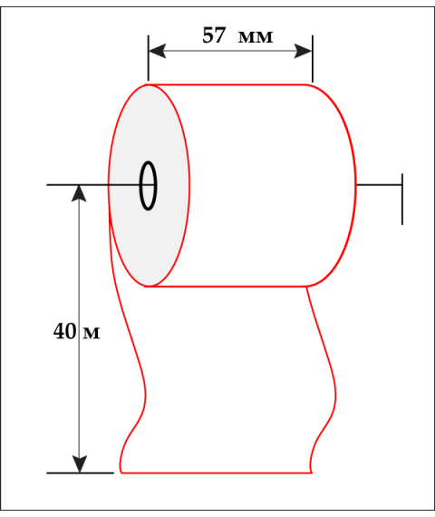 Lentă termo pentru aparatul de casa 57mm x 40m